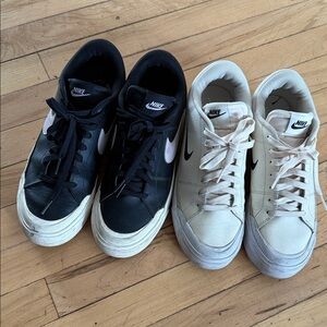 Nike Dual-Tone Sneakers in Black and Cream